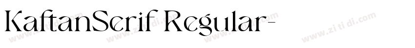 KaftanSerif Regular字体转换